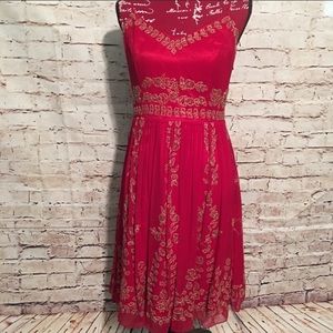 Adrianna Papell Silk Beaded Dress